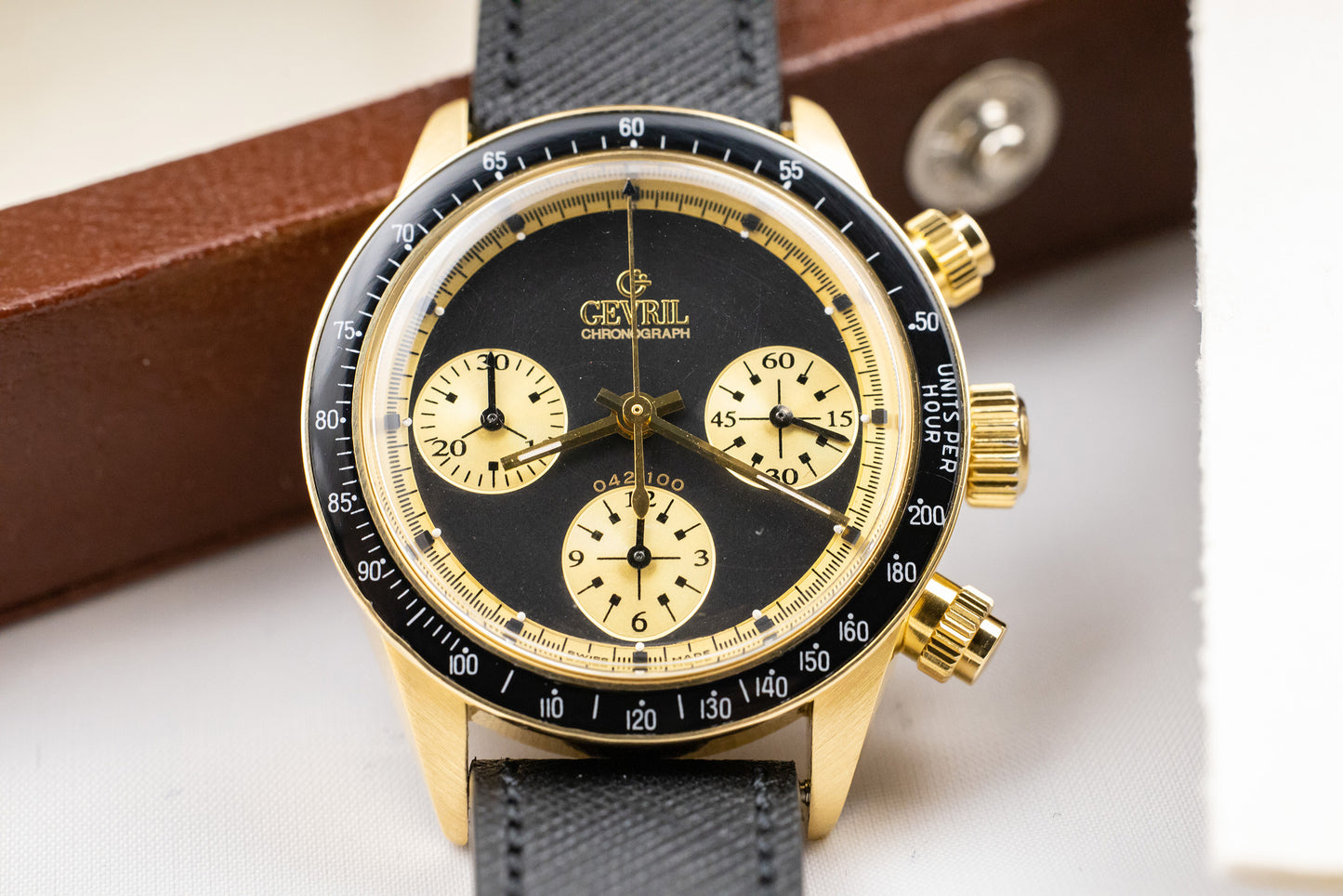 Gevril 18K Tribeca Chronograph “Paul Newman” Full Set, 1 of 100, First Execution