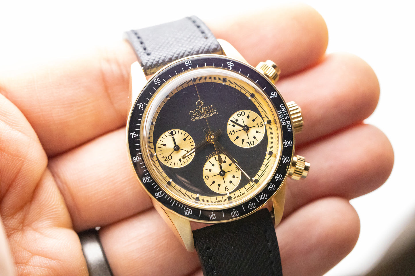 Gevril 18K Tribeca Chronograph “Paul Newman” Full Set, 1 of 100, First Execution