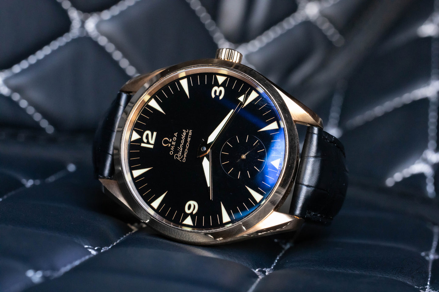 Omega Railmaster XXL Full Set Massive 49mm 18K Red Gold Model 221.53.49.10.01.001