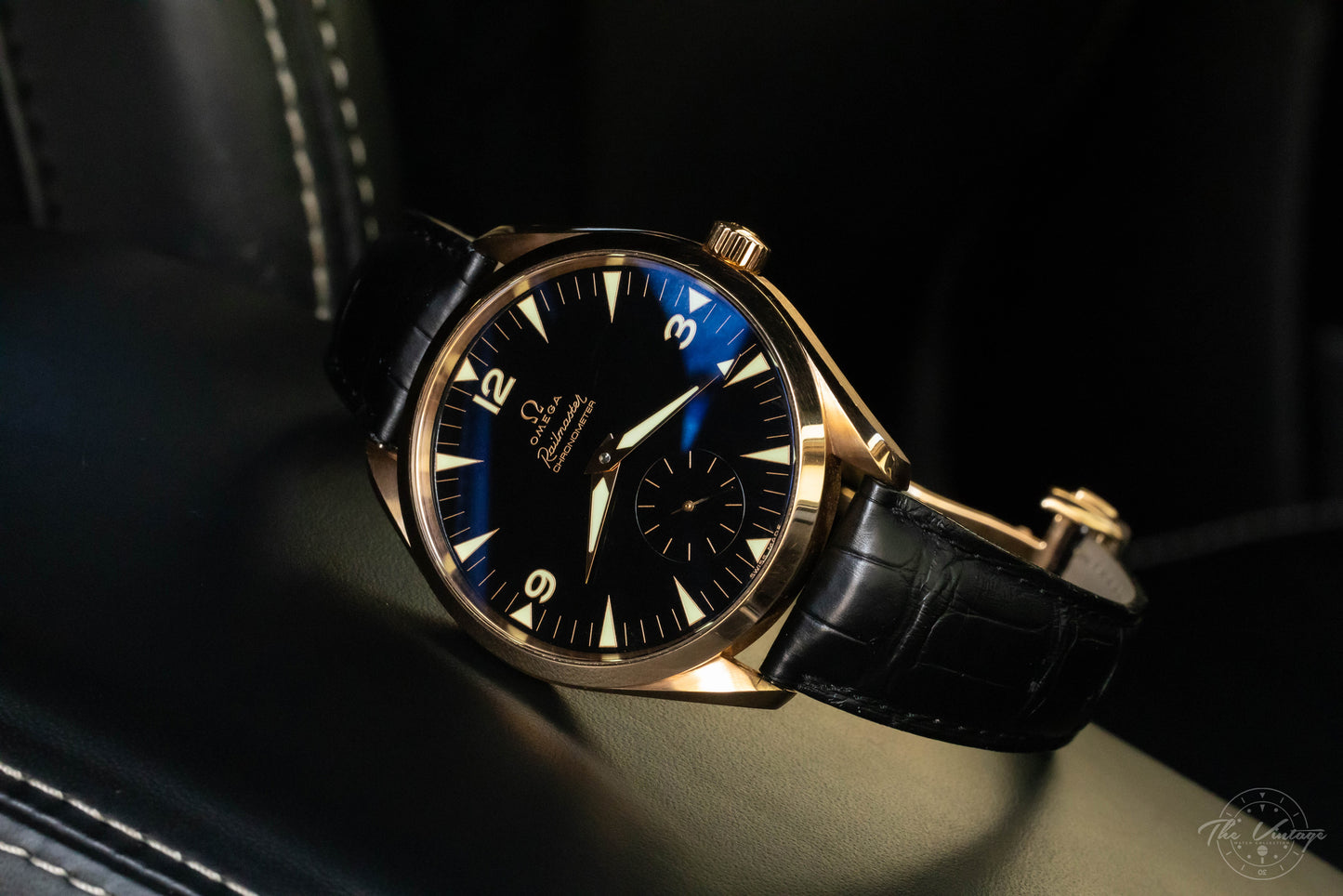 Omega Railmaster XXL Full Set Massive 49mm 18K Red Gold Model 221.53.49.10.01.001