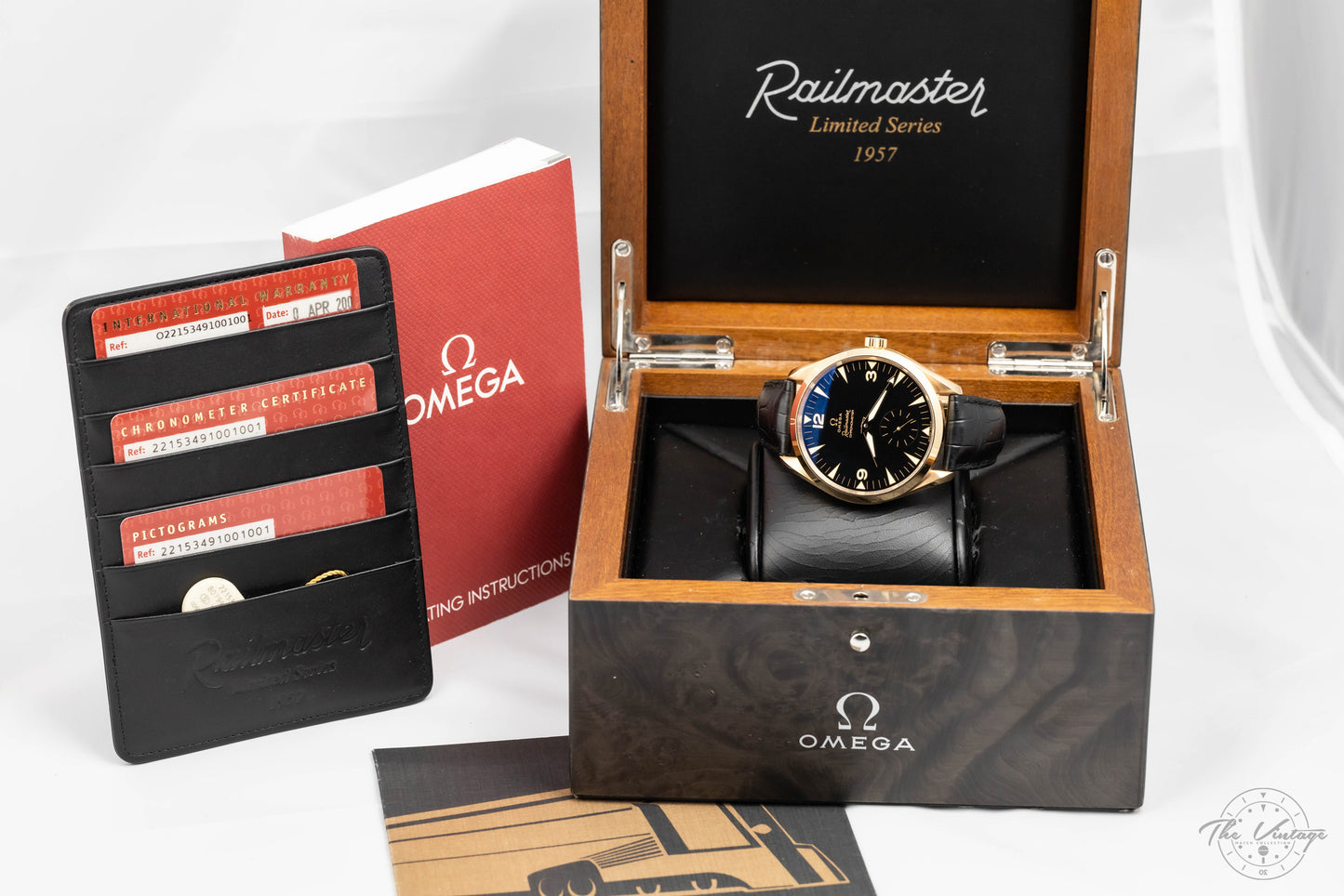 Omega Railmaster XXL Full Set Massive 49mm 18K Red Gold Model 221.53.49.10.01.001