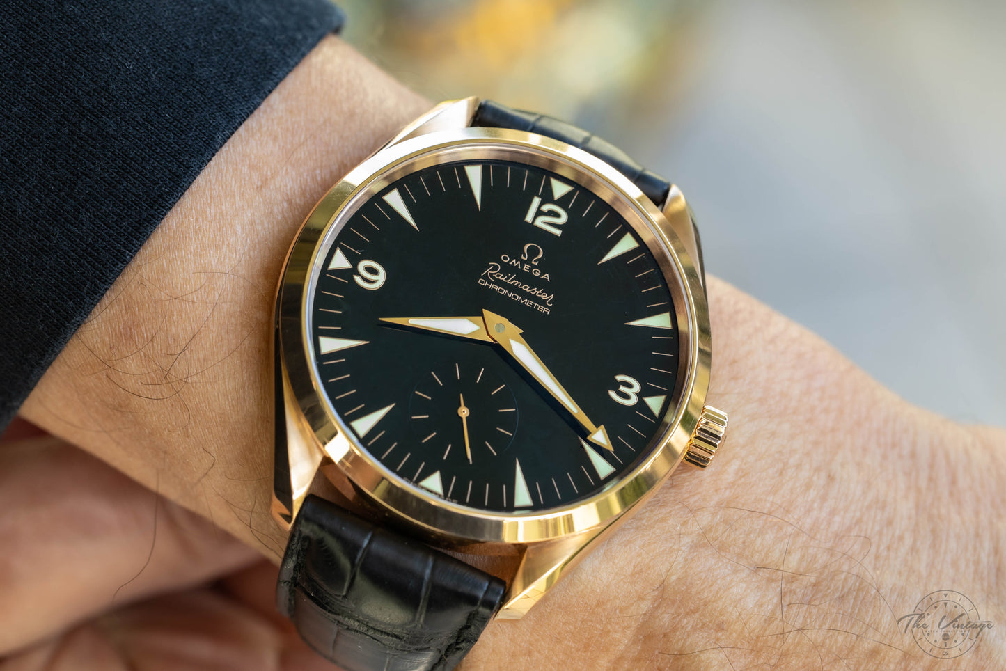 Omega Railmaster XXL Full Set Massive 49mm 18K Red Gold Model 221.53.49.10.01.001