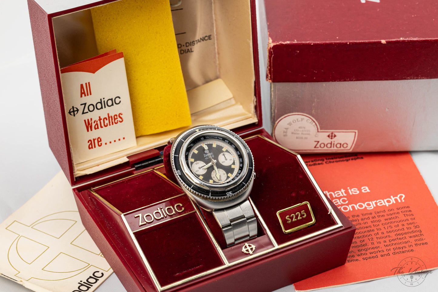 Zodiac Super Sea Wolf Chrono Valjoux 72, FULL SET