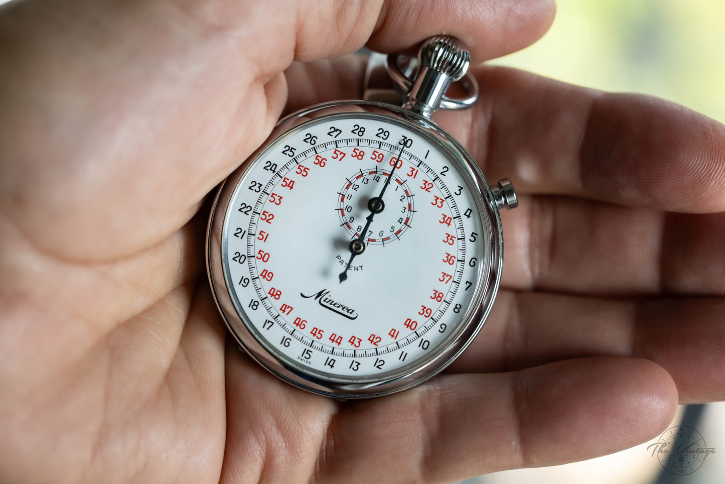 Minerva Mechanical Stopwatch 1/10 Sec NOS