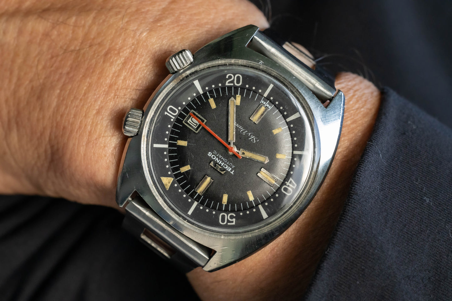 Technos Sky Diver Supercompressor Ref 1341 circa 1968 FULL SET Military History