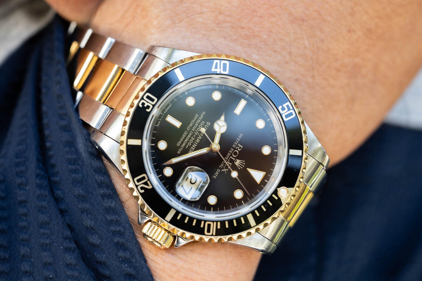 Rolex Submariner 16613 SS/Gold Black Dial