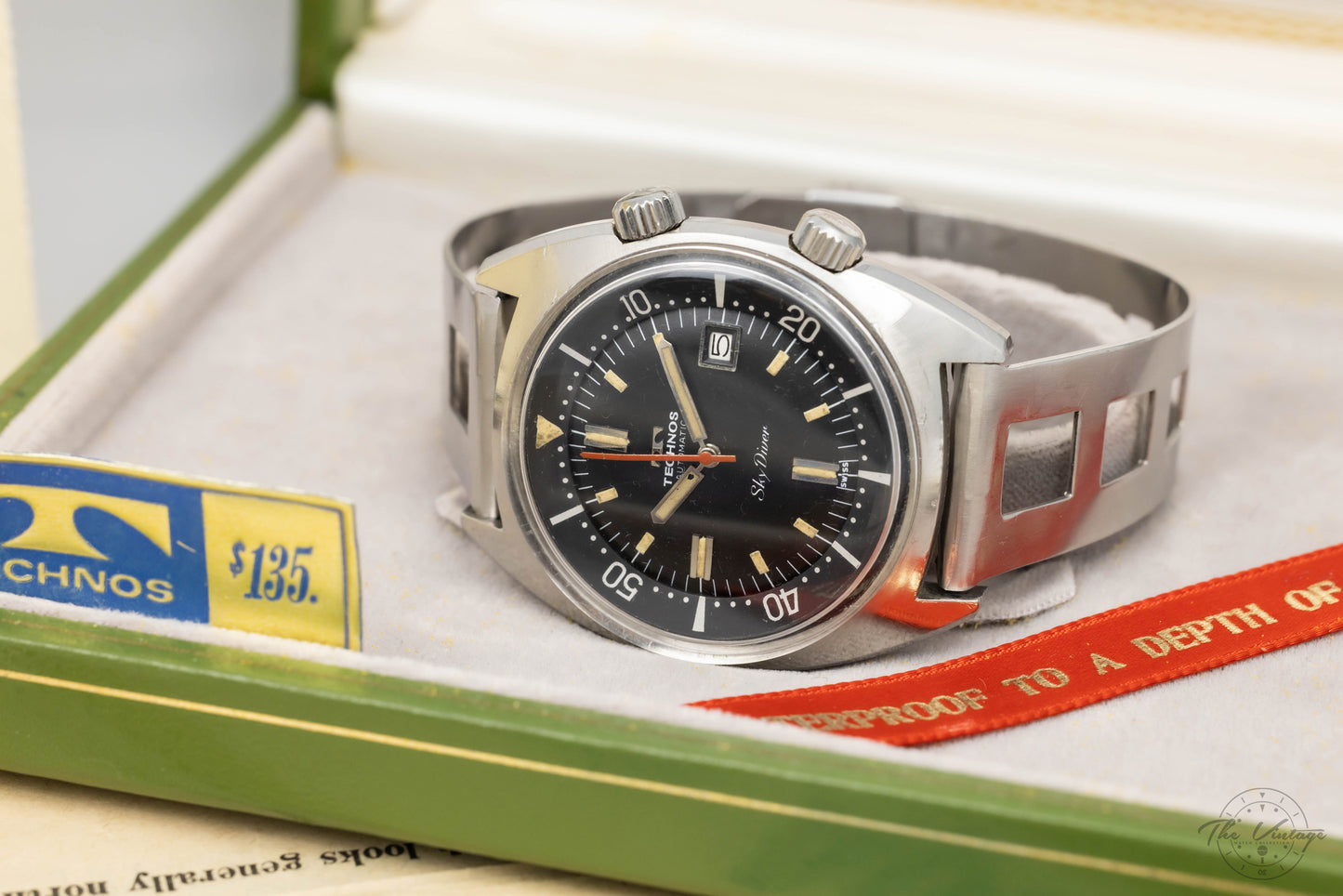 Technos Sky Diver Supercompressor Ref 1341 circa 1968 FULL SET Military History