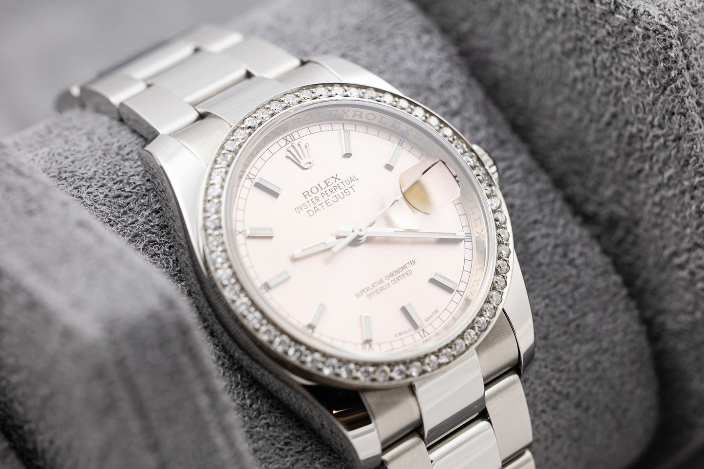 Rolex Datejust with Custom Diamond Bezel