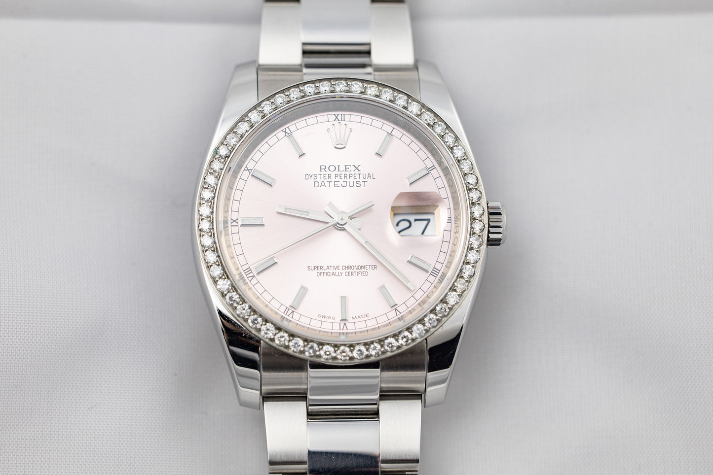 Rolex Datejust with Custom Diamond Bezel