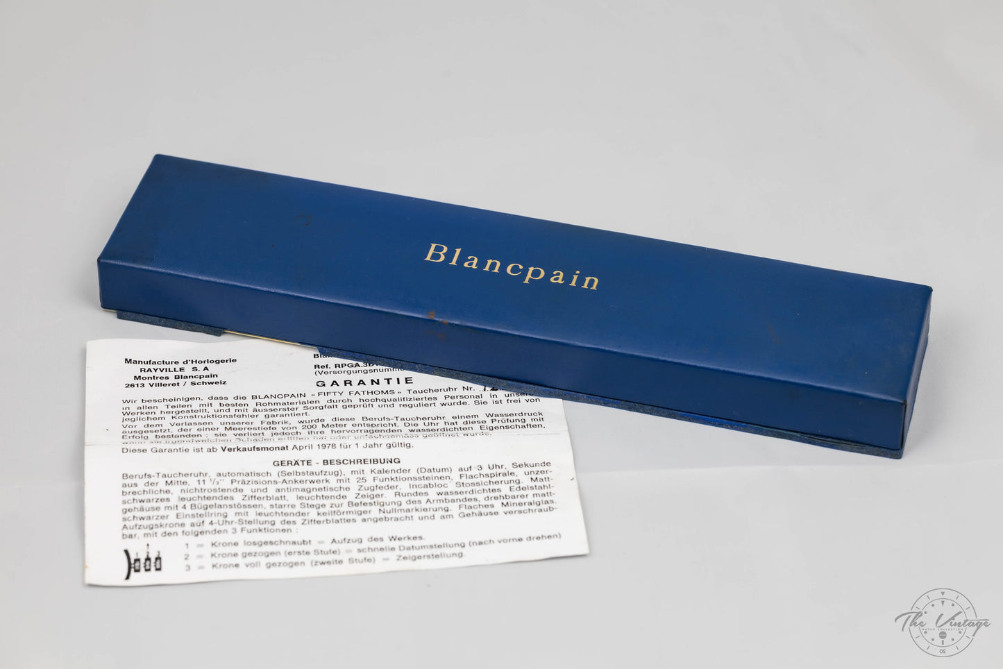 Blancpain Fifty Fathoms “BUND” Like NOS, with Box and Paper