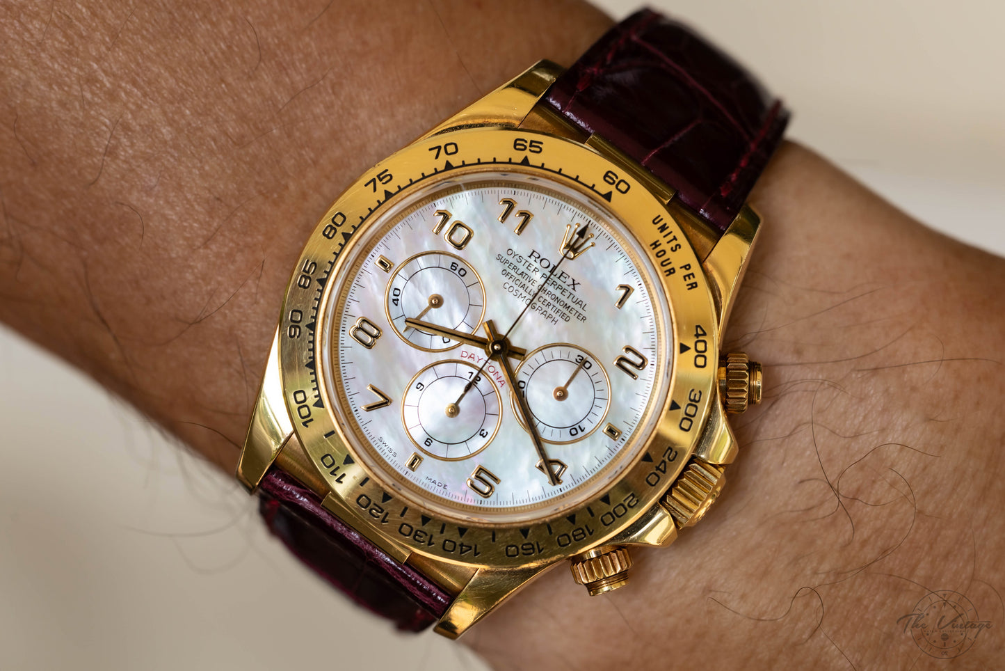 Rolex Daytona 16518 18K with Mother of Pearl Dial