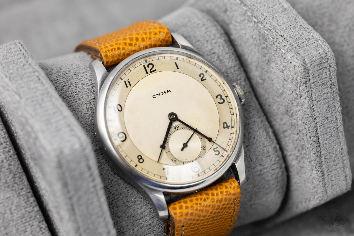 Cyma "Jumbo" 1930s Vintage Calatrava-Style 38mm (Stainless Steel)