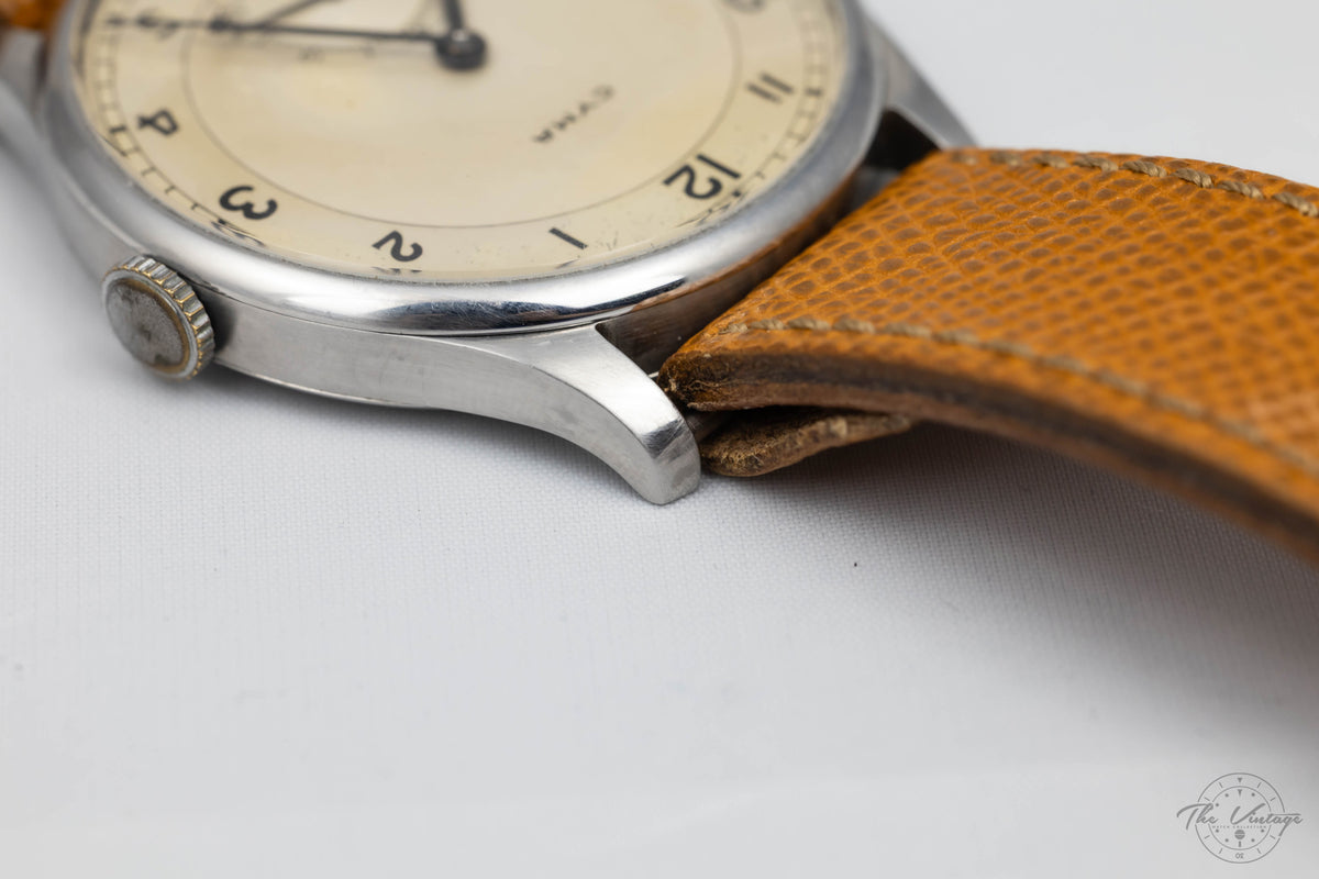 Cyma "Jumbo" 1930s Vintage Calatrava-Style 38mm (Stainless Steel)