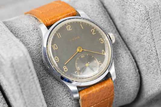 Cyma "Jumbo" 1930s Vintage Calatrava-Style 38mm (Stainless Steel)