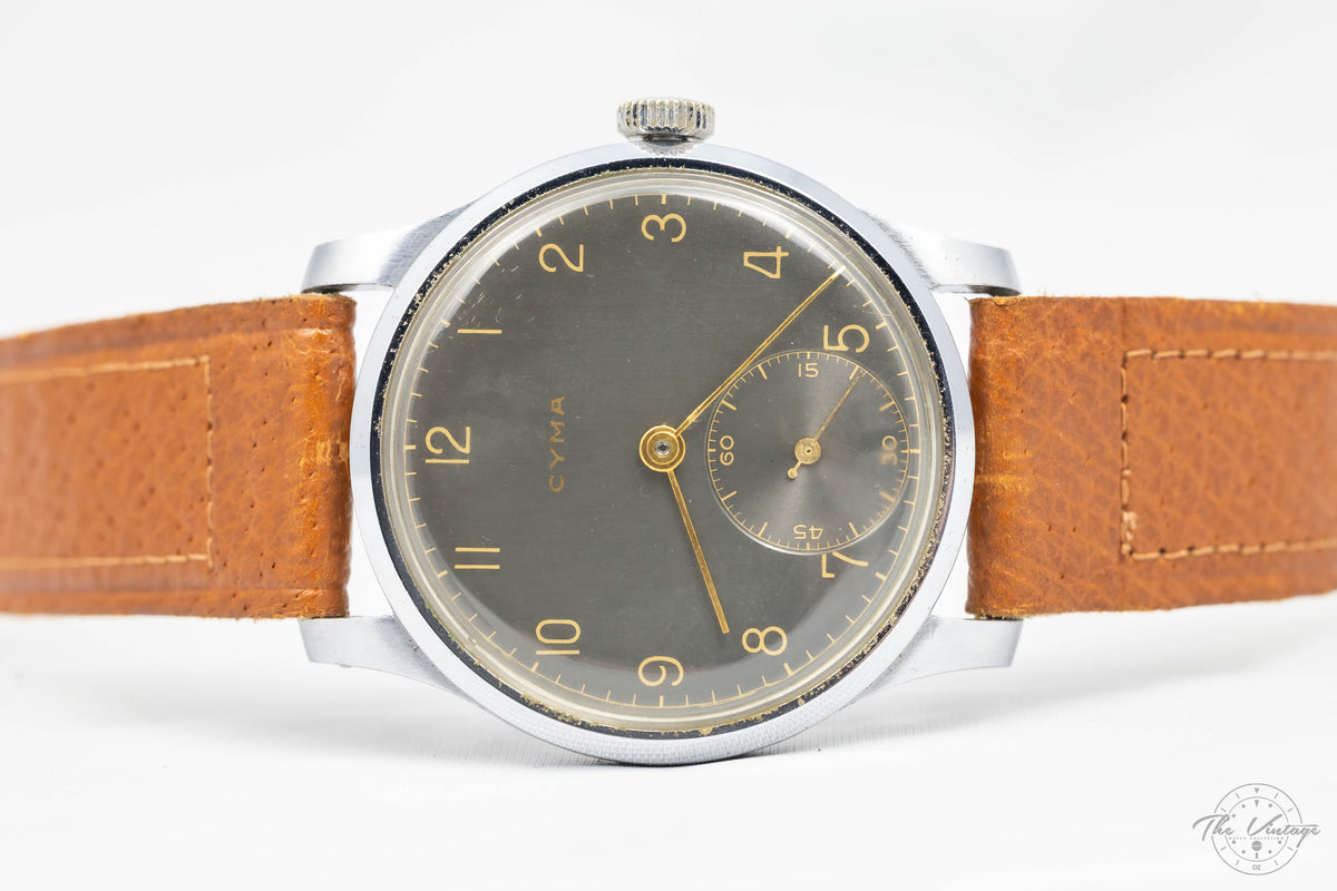 Cyma "Jumbo" 1930s Vintage Calatrava-Style 38mm (Stainless Steel)