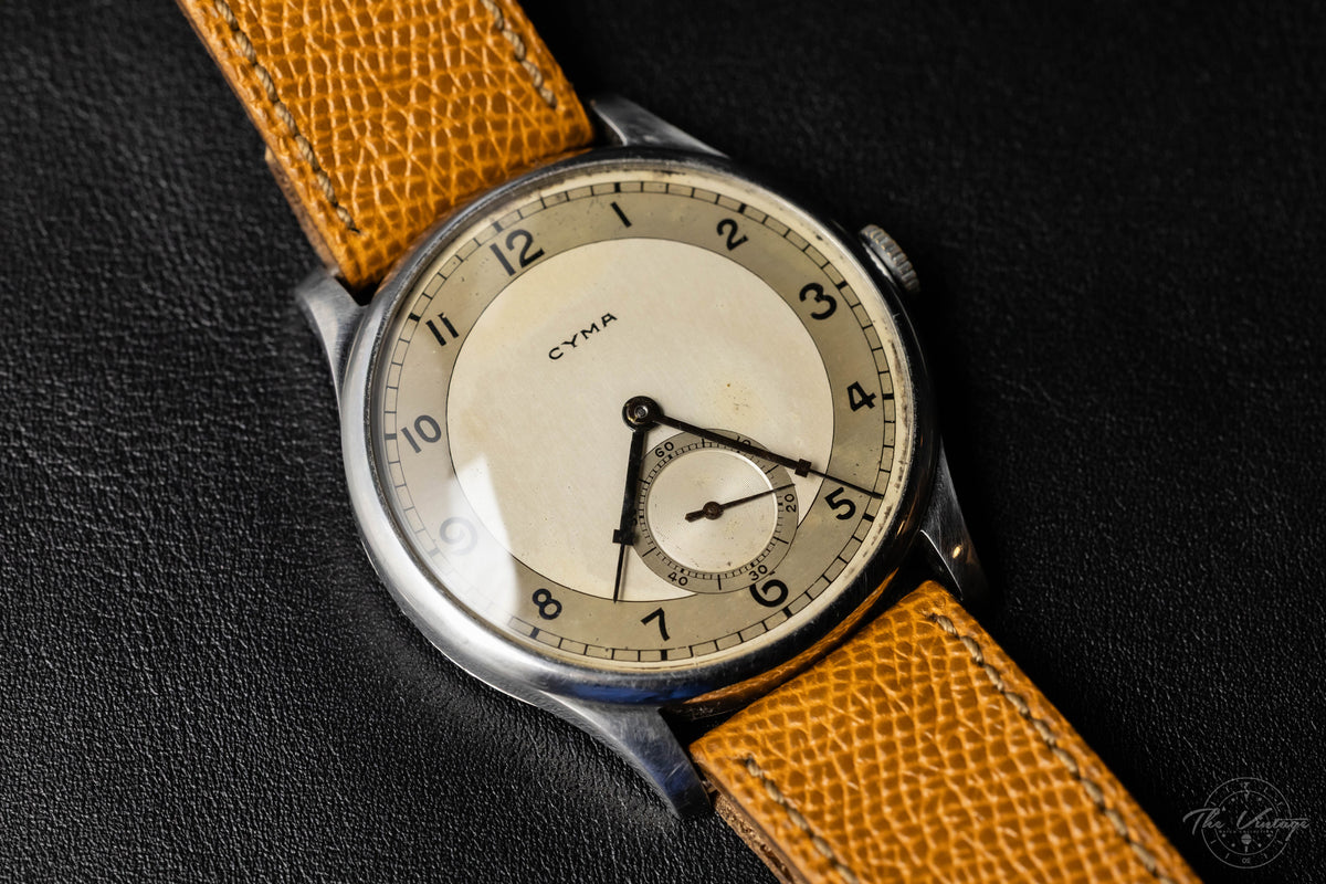 Cyma "Jumbo" 1930s Vintage Calatrava-Style 38mm (Stainless Steel)
