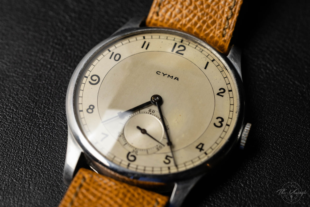 Cyma "Jumbo" 1930s Vintage Calatrava-Style 38mm (Stainless Steel)