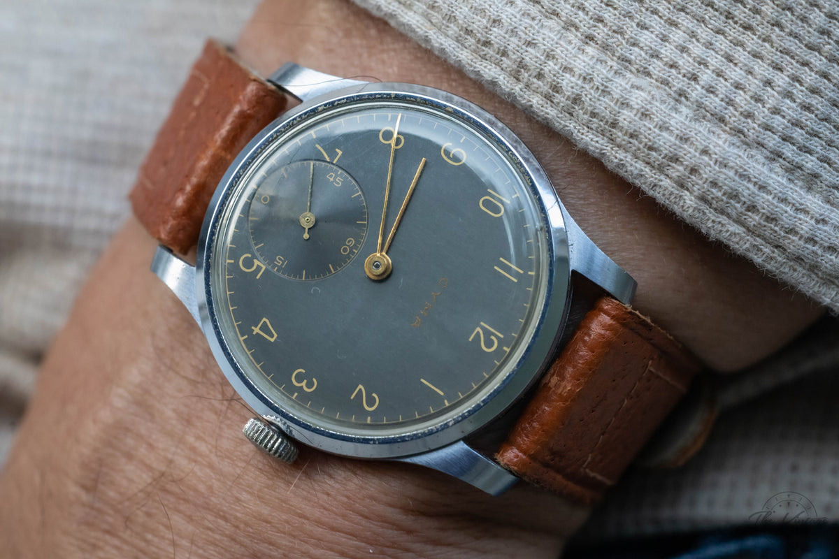 Cyma "Jumbo" 1930s Vintage Calatrava-Style 38mm (Stainless Steel)